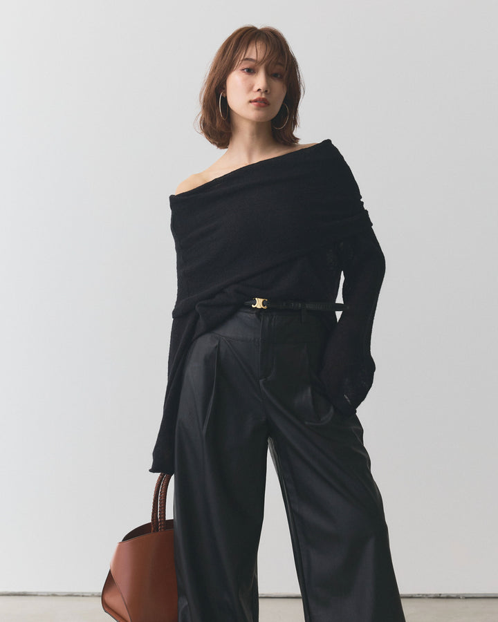 【Allure】[SET]オフショルシアーニットプルオーバー+オフショルシアーニットプルオーバー(2set)