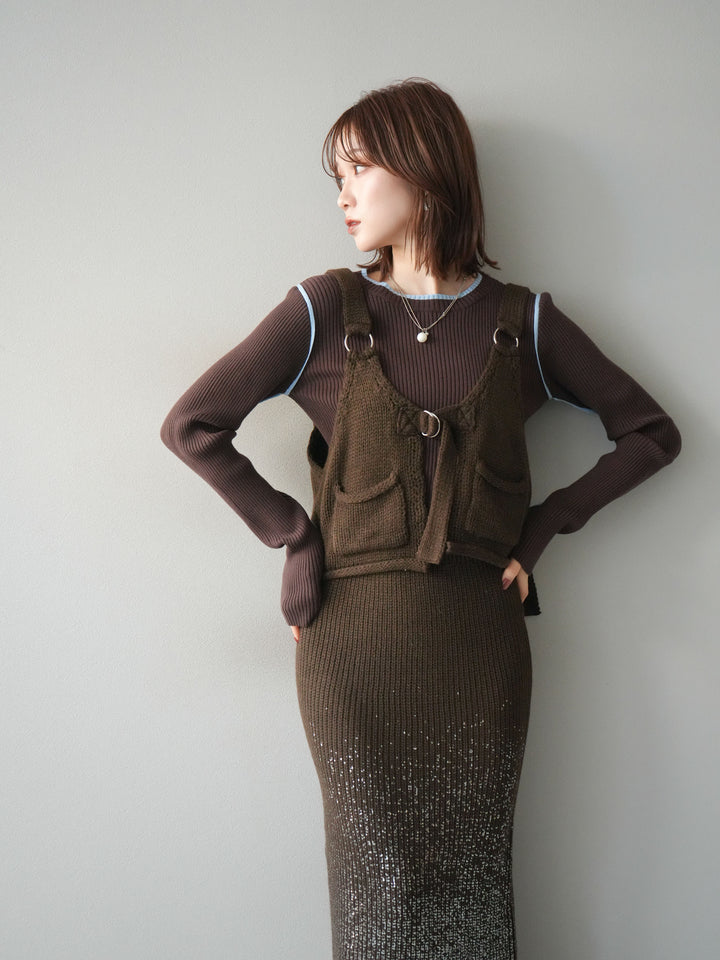 [予約]ニットビスチェ/coffeebrown