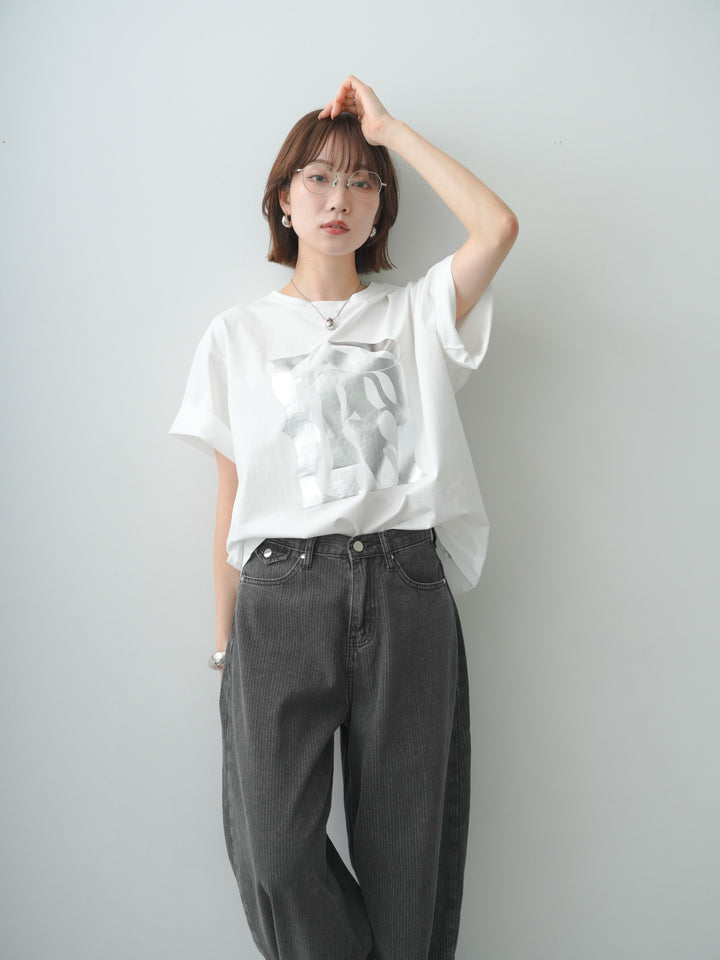 [SET]クールタッチアートロゴオーバーTEE+選べるアクセセット(2set)