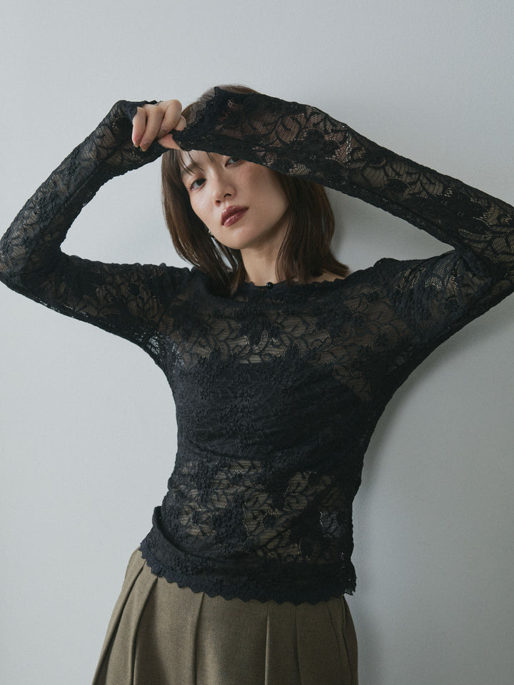 【Allure】[SET]バックオープンレーストップス+バックオープンレーストップス(2set)