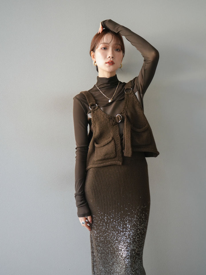 [予約]ニットビスチェ/coffeebrown