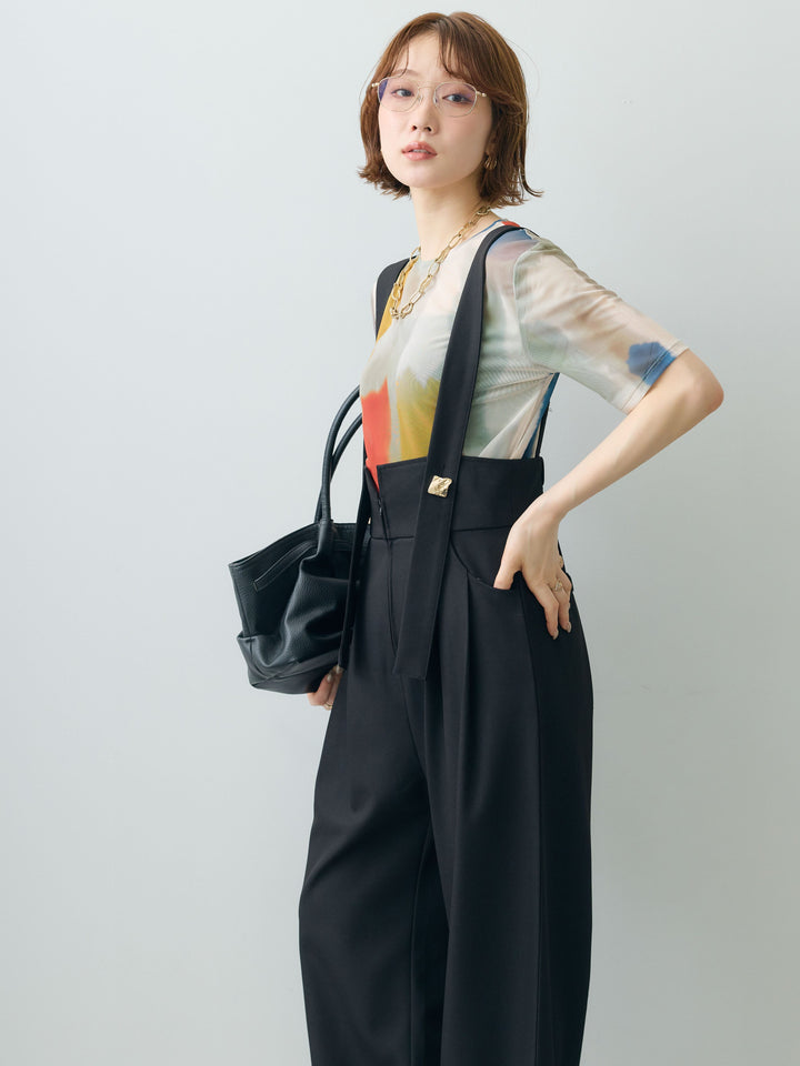 [SET]水彩アートシアーTシャツ+水彩アートシアーTシャツ(2set)
