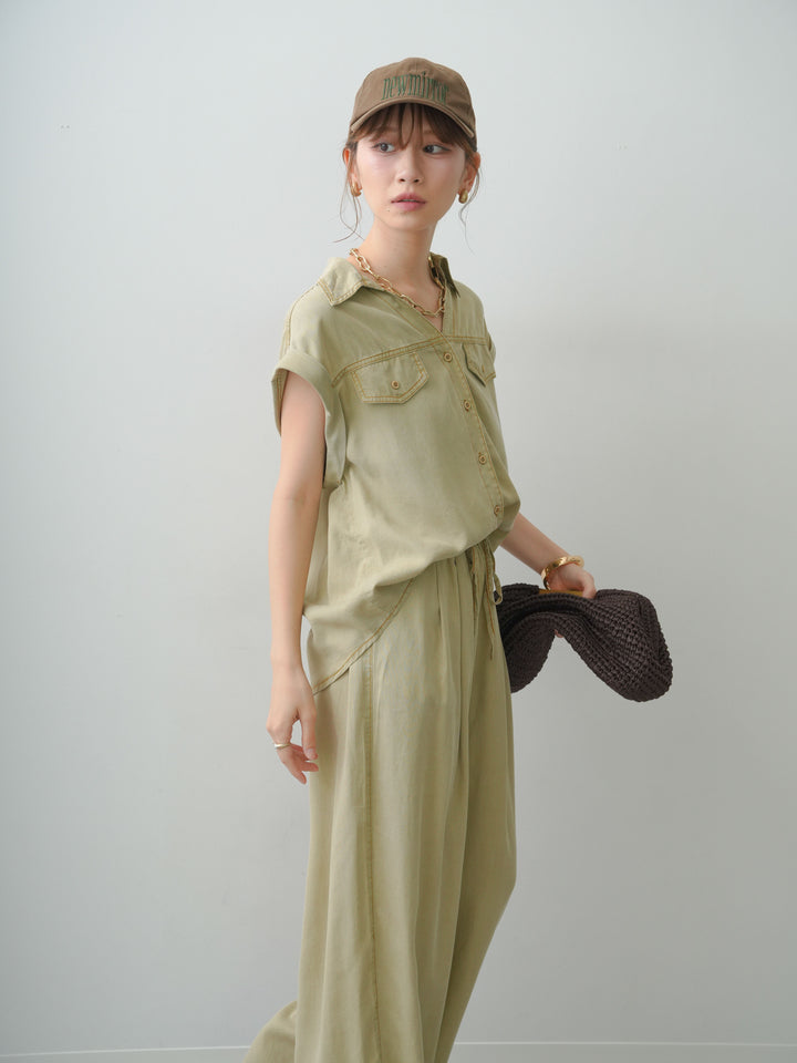 [予約]ヴィンテージウォッシュフレンチシャツ/beige
