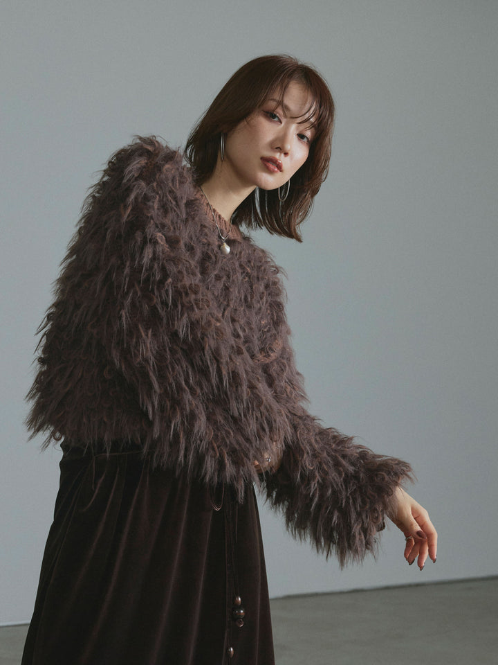 【Allure】[SET]ミックスシャギーループニットプルオーバー+ミックスシャギーループニットプルオーバー(2set)