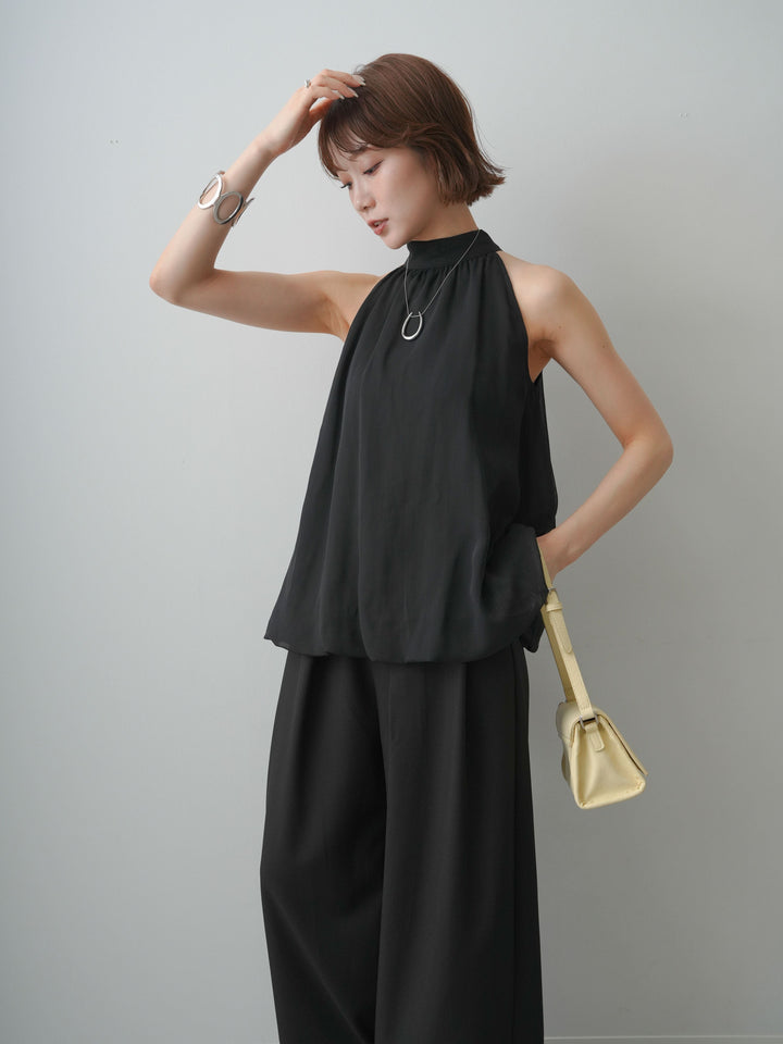 [予約]シフォンアメスリバルーンブラウス/black