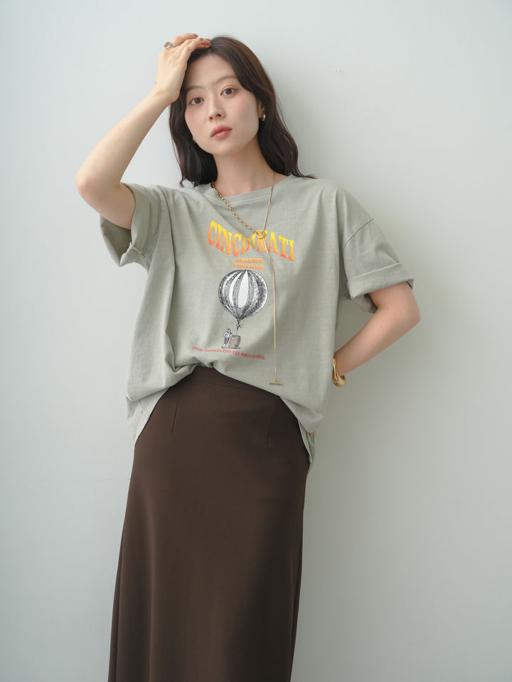[SET]ヴィンテージライクプリントオーバーTEE+選べるアクセセット(2set)
