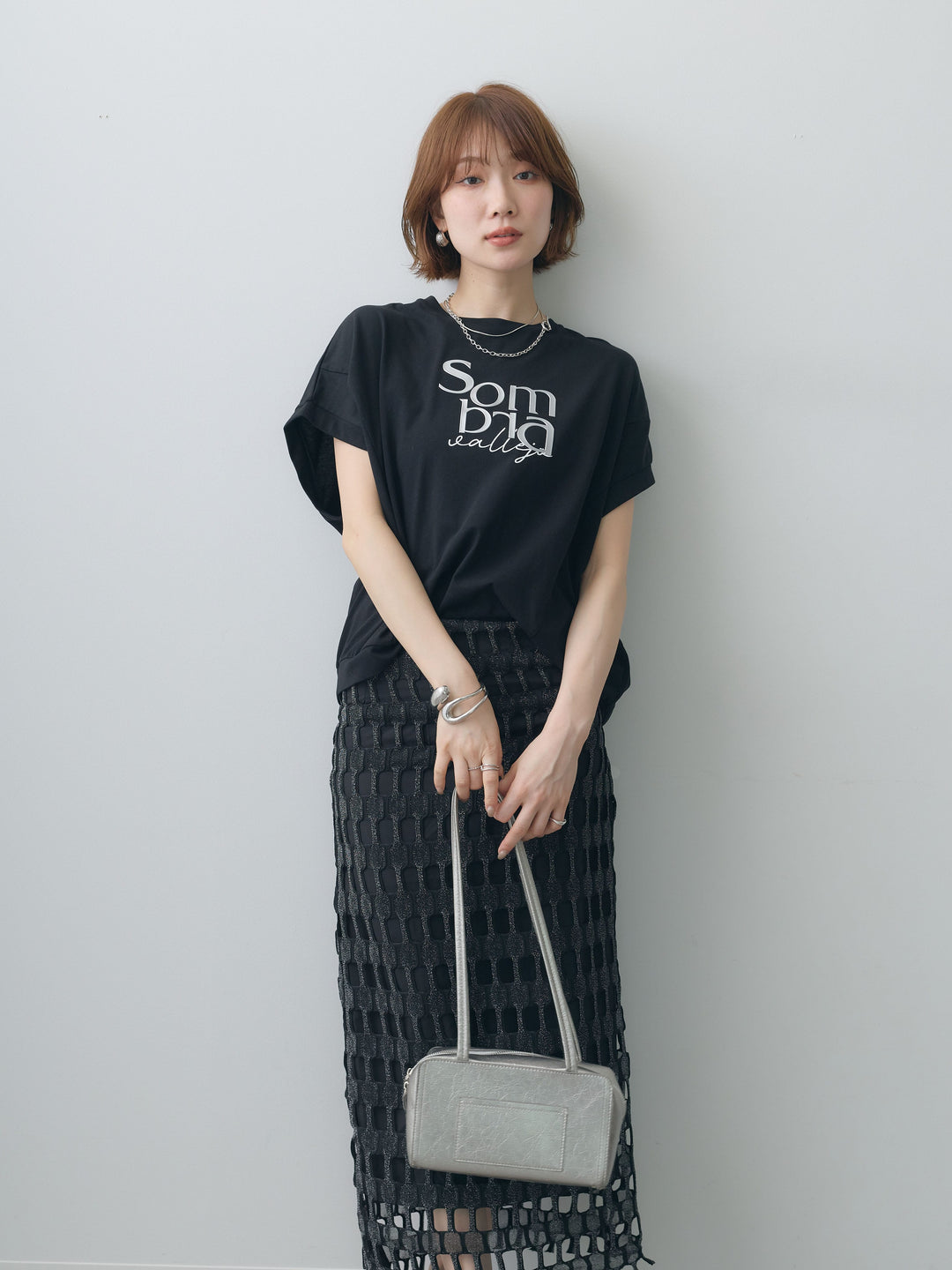 [予約]立体ロゴエンボスTEE /black