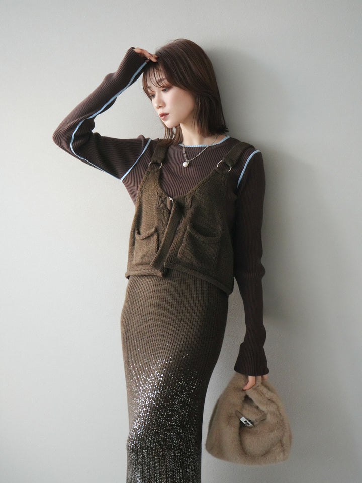 [予約]ニットビスチェ/coffeebrown