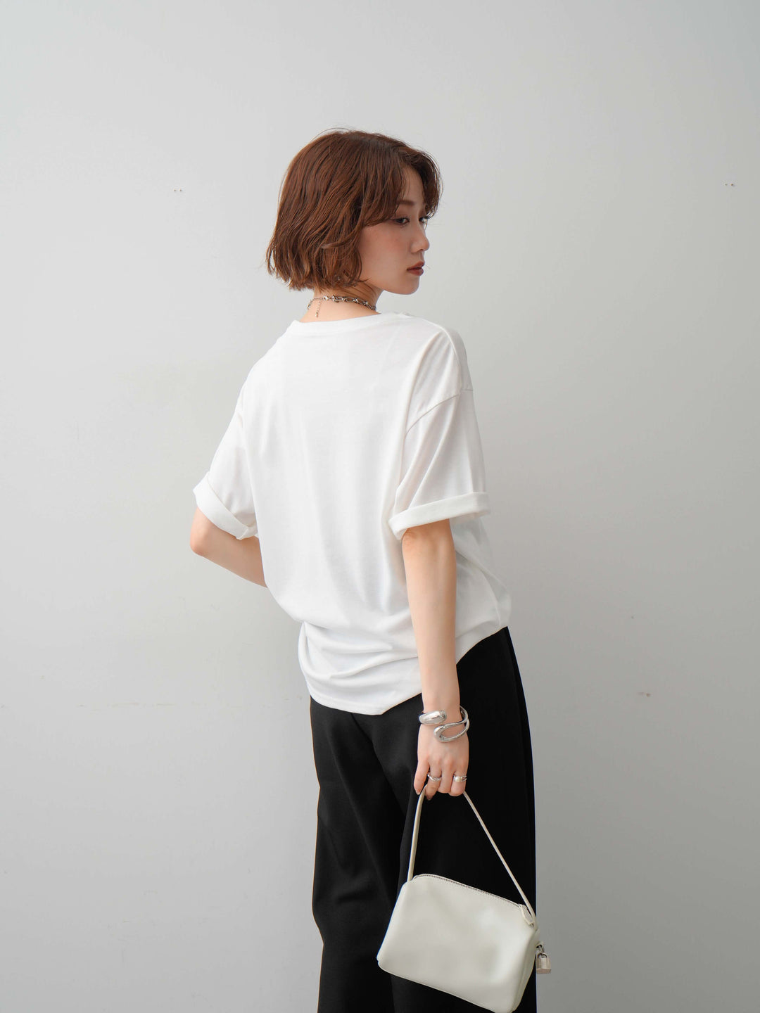 [SET]フラワーフォトTEE+ベルトループデザインワイドパンツ(2set)