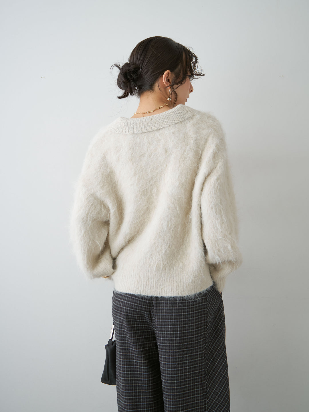 [予約]ヘンリーシャギーニットトップス/oatmeal