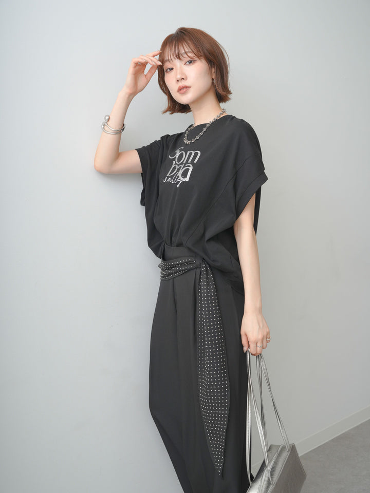 [予約]立体ロゴエンボスTEE /black