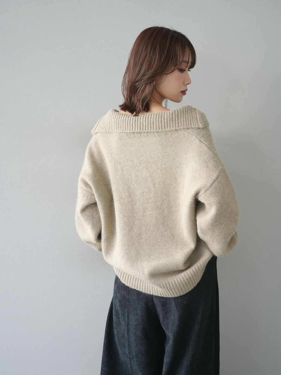 [SET]スキッパーニットプルオーバー+選べるアクセセット(2set)