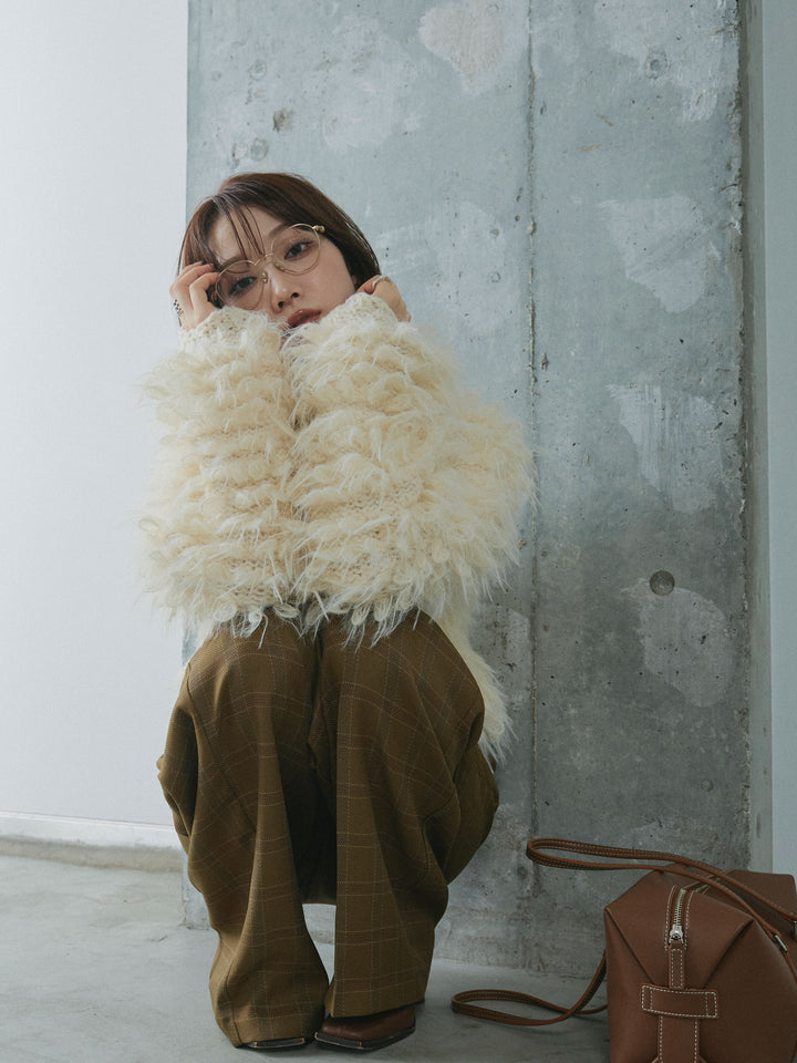 【Allure】[SET]ミックスシャギーループニットプルオーバー+ミックスシャギーループニットプルオーバー(2set)