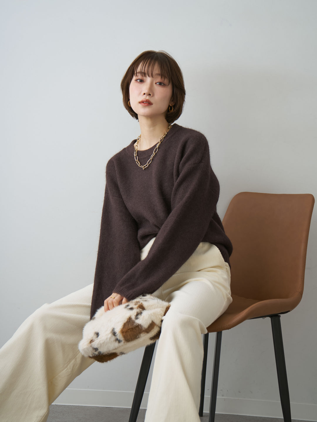 [SET]ソフトシャギークルーネックプルオーバー+ソフトシャギークルーネックプルオーバー(2set)