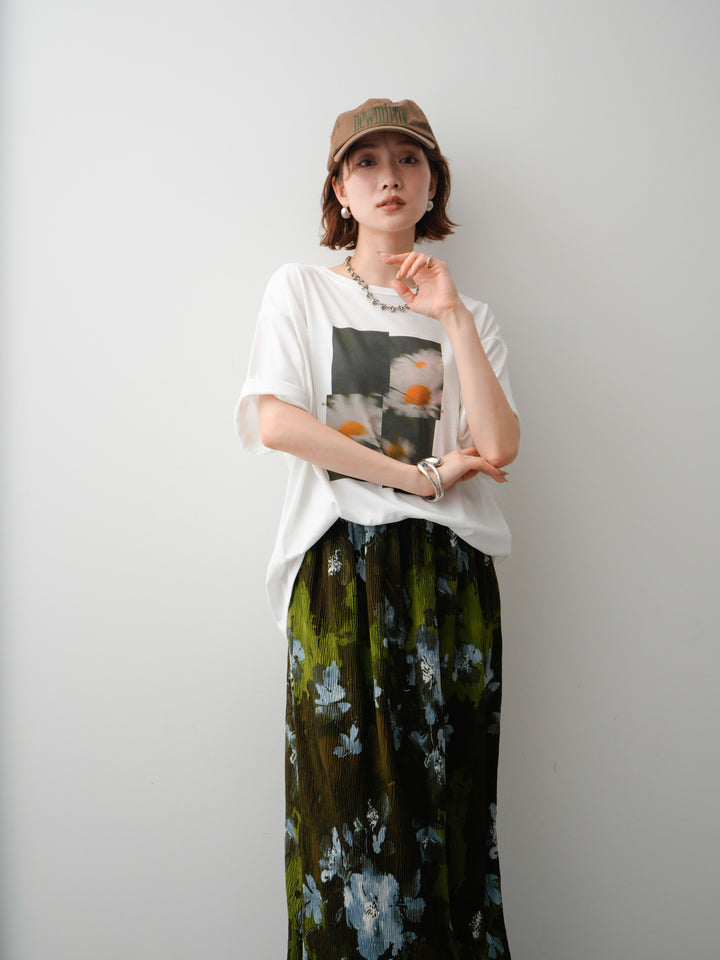[SET]フラワーフォトTEE+フラワーフォトTEE(2set)