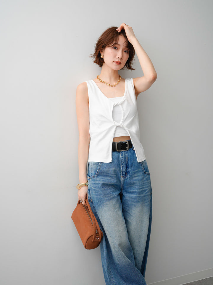 [SET]ツイストタンクトップ+ツイストタンクトップ(2set)