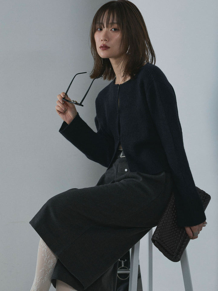 【Allure】[SET]デザインショートニットカーディガン+デザインショートニットカーディガン(2set)