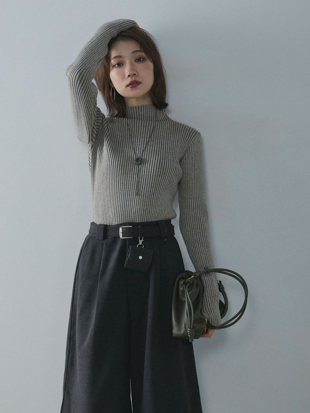 【Allure】[SET]プレーティングハイネックプルオーバー+プレーティングハイネックプルオーバー(2set)