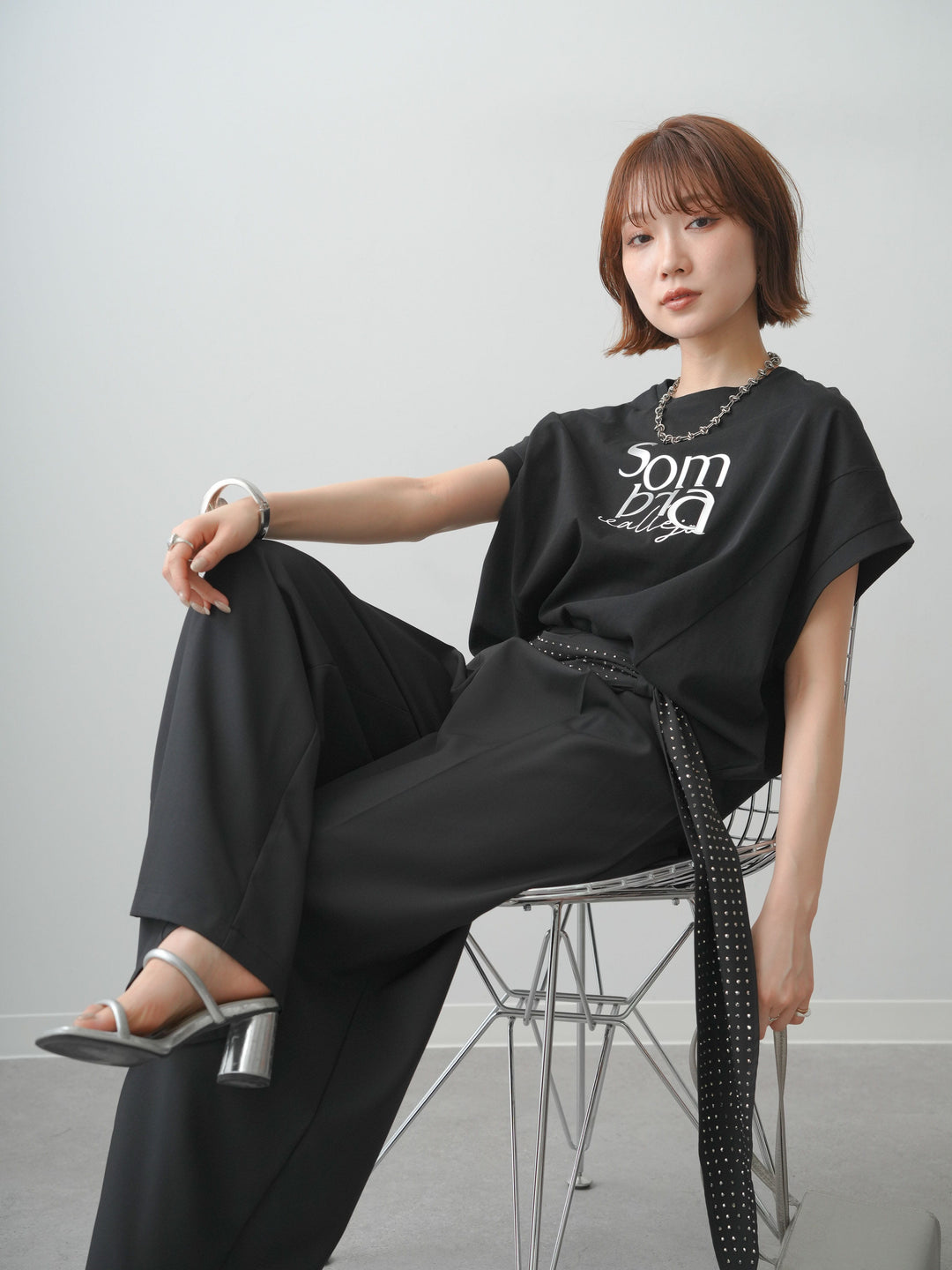 [予約]立体ロゴエンボスTEE /black