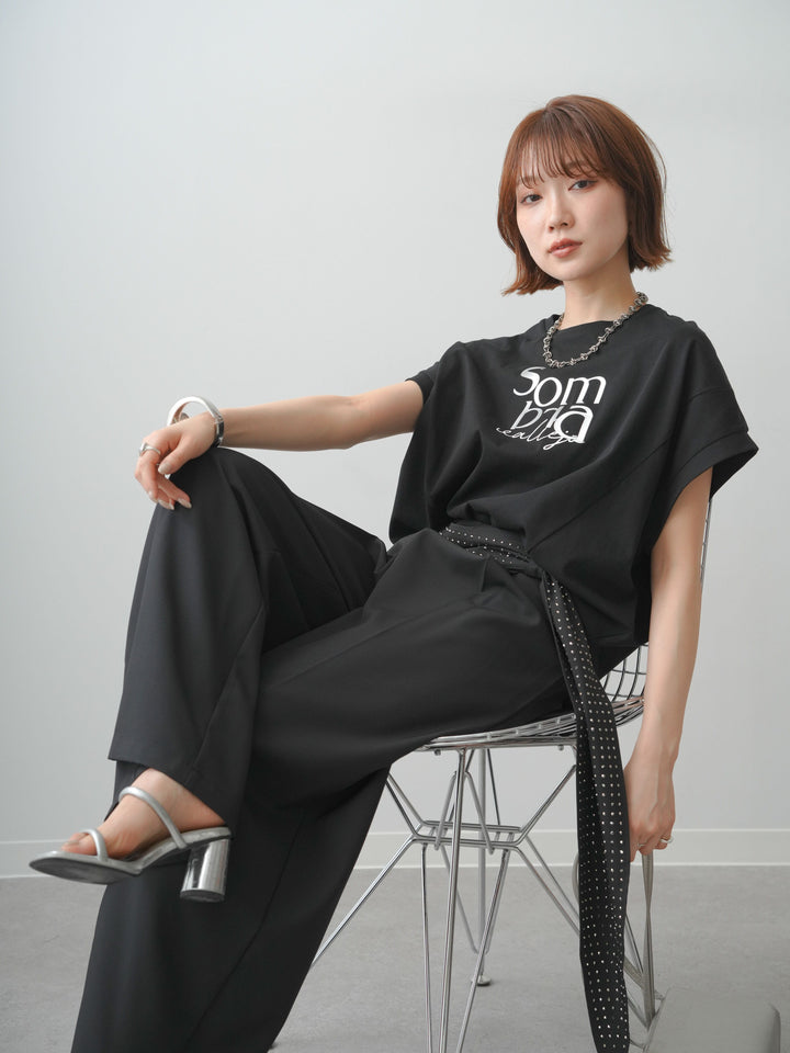 [予約]立体ロゴエンボスTEE /black