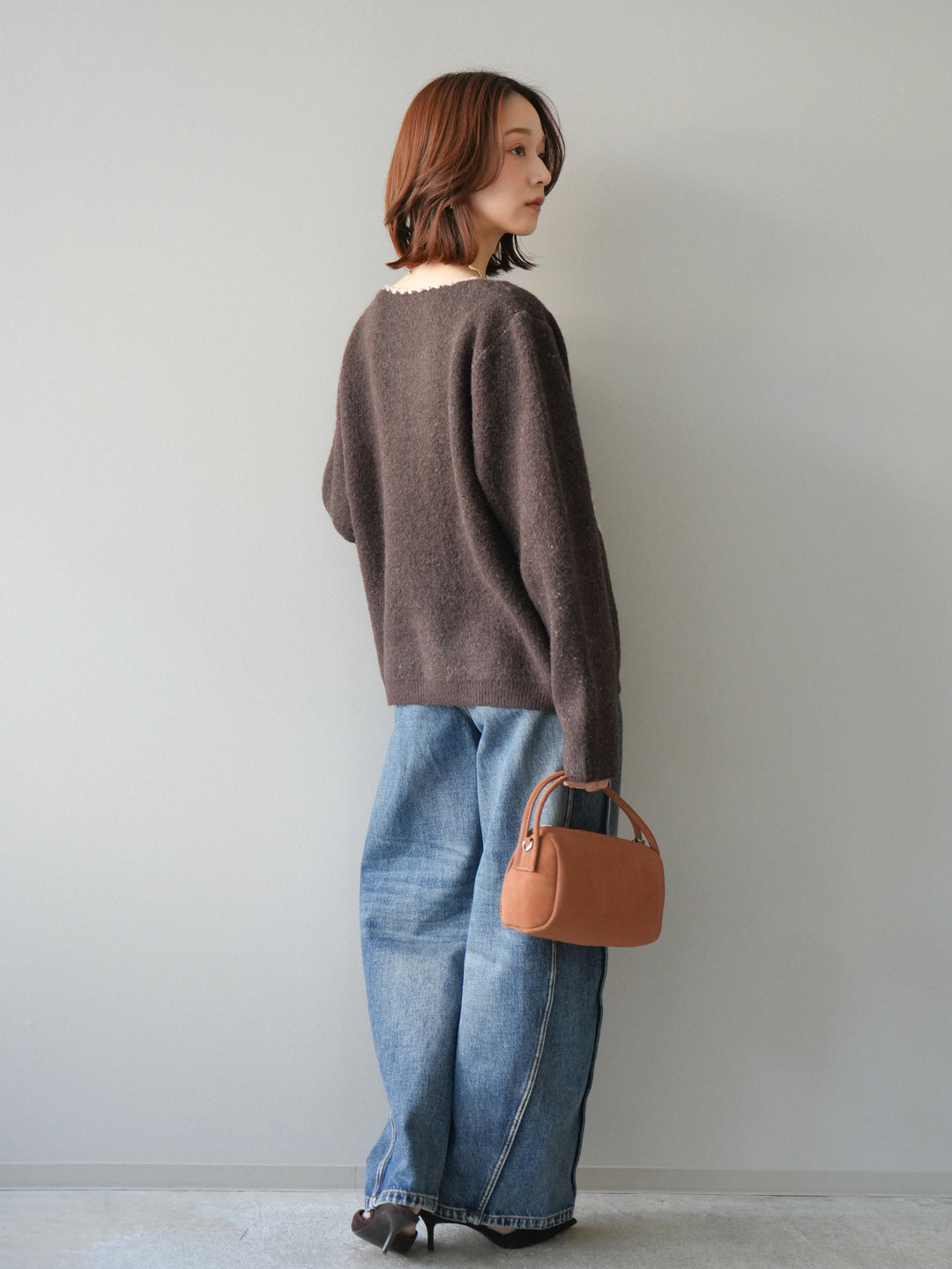 [予約]サイド切替カーブデニムパンツ/blue