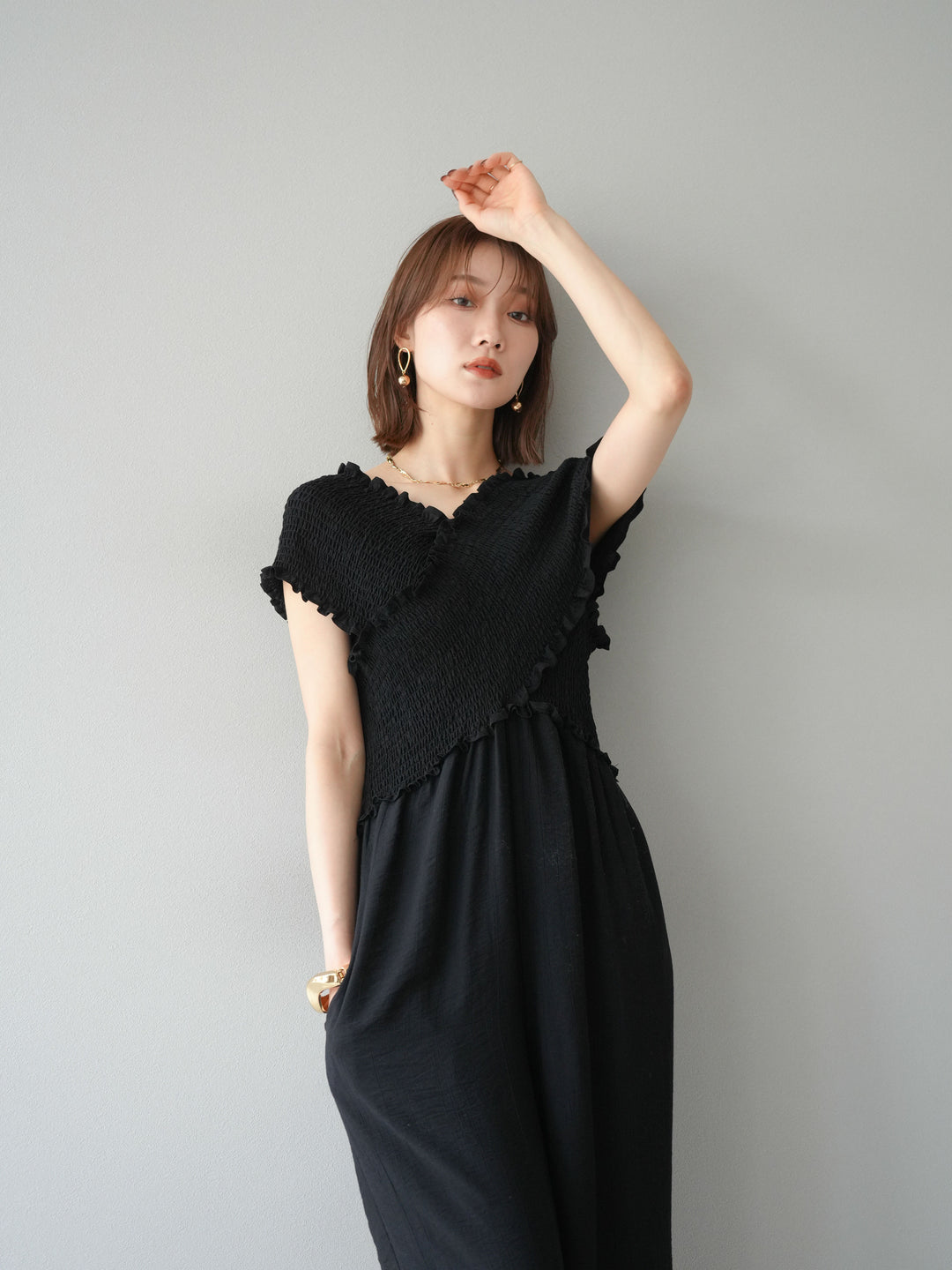 [SET]シャーリングクロスサロペット+シャーリングクロスサロペット(2set)