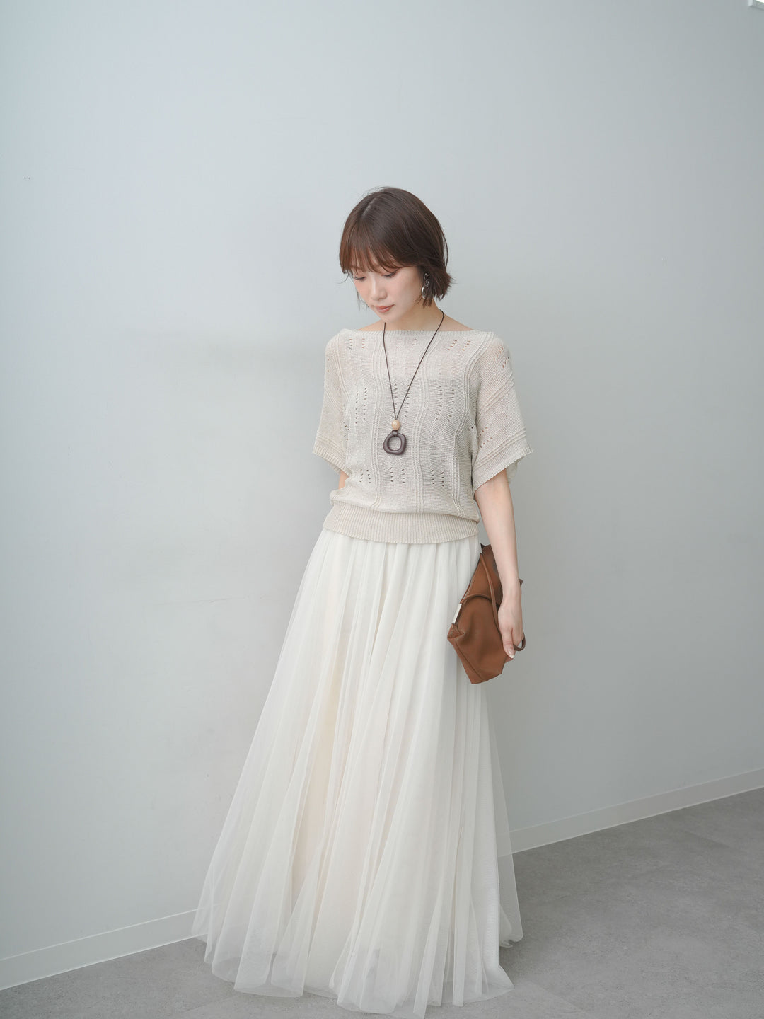 [SET]アイレットサマーニットトップス+アイレットサマーニットトップス(2set)