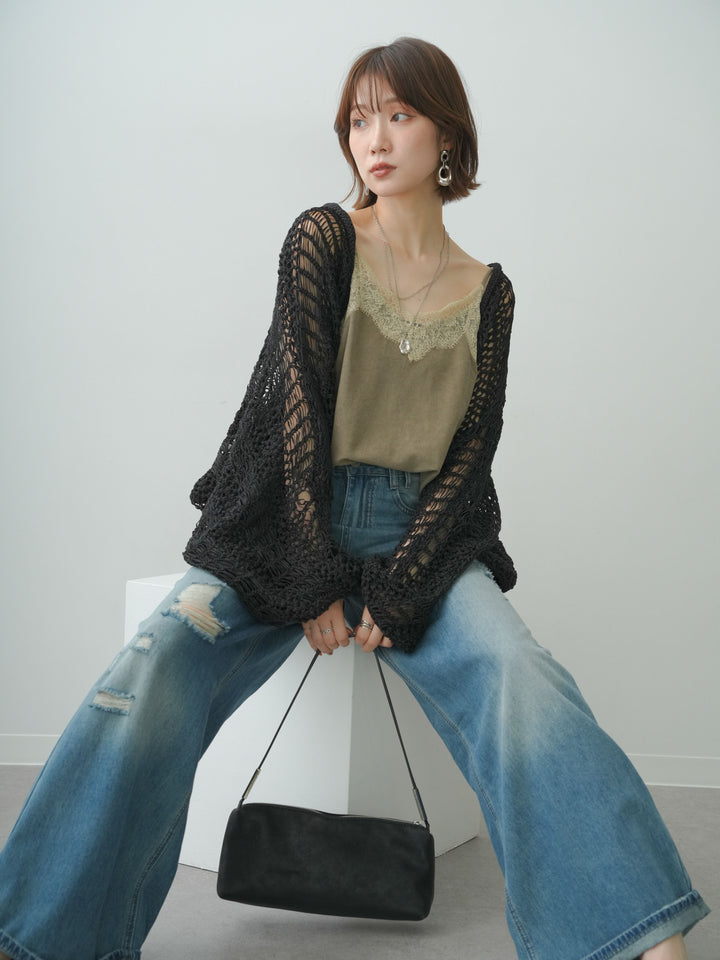 [SET]ミックスメッシュニットボレロ+ミックスメッシュニットボレロ(2set)