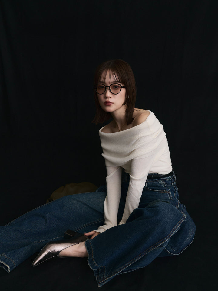 【Allure】[SET]オフショルニットトップス+オフショルニットトップス(2set)