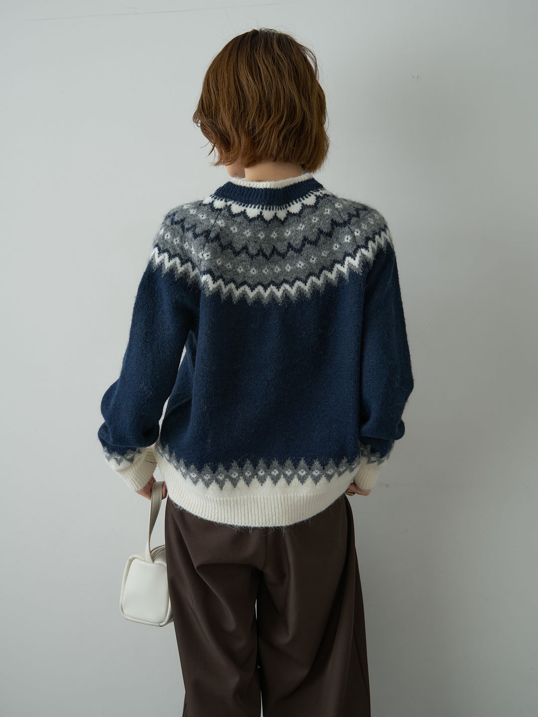 [SET]メタルボタンノルディックカーディガン+選べるアクセセット(2set)