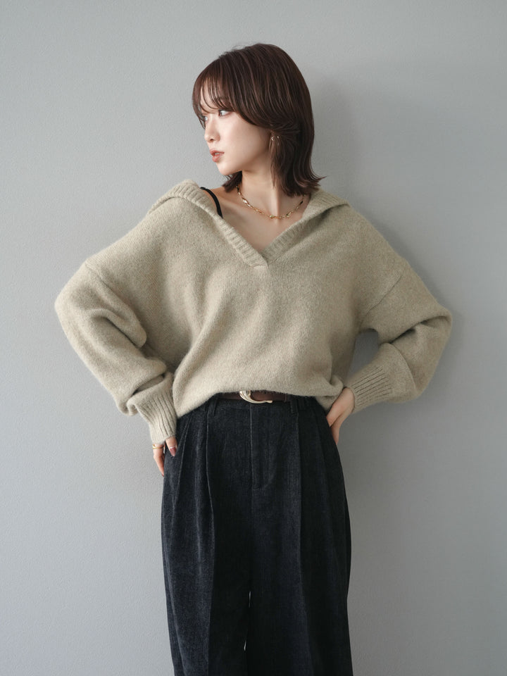 [SET]スキッパーニットプルオーバー+選べるアクセセット(2set)