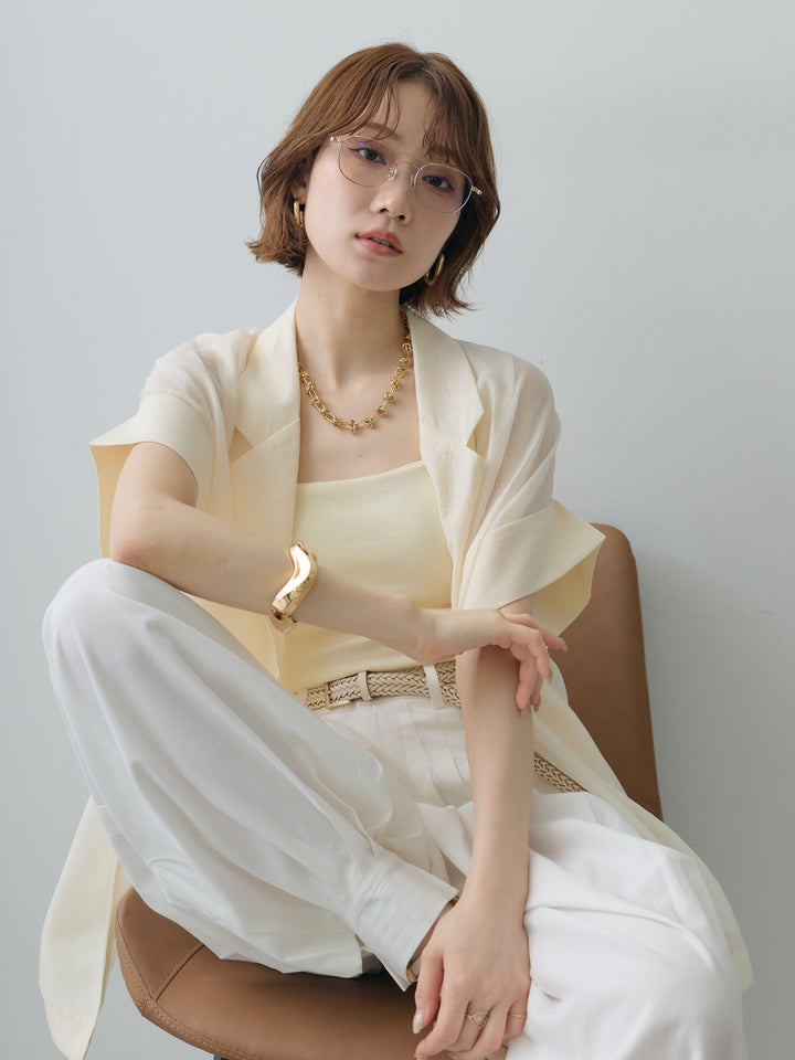 [SET]シアーオーバー半袖ジャケット+シアーオーバー半袖ジャケット(2set)