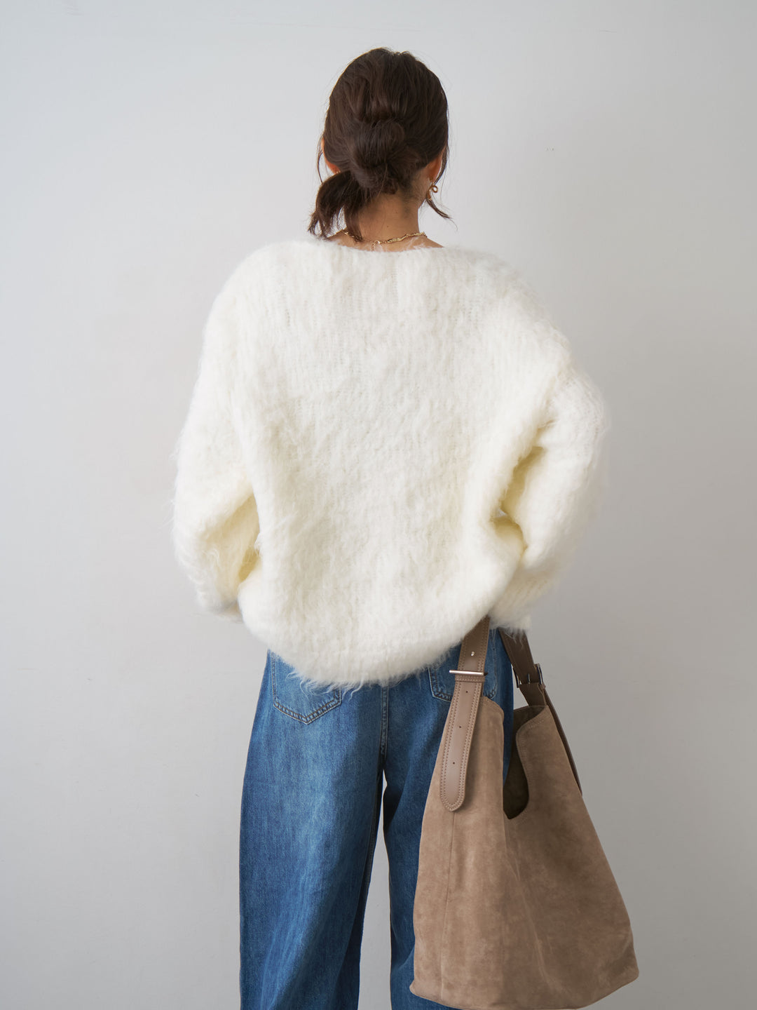 [予約]フェザーシャギーボックスプルオーバー/white