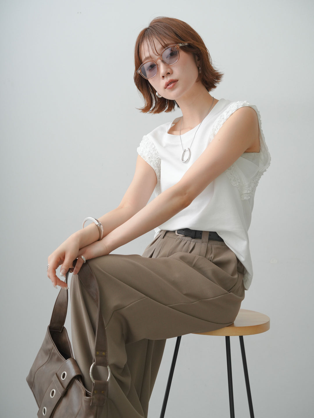 [SET]ホイップフリルフレンチTEE+選べるアクセセット(2set)