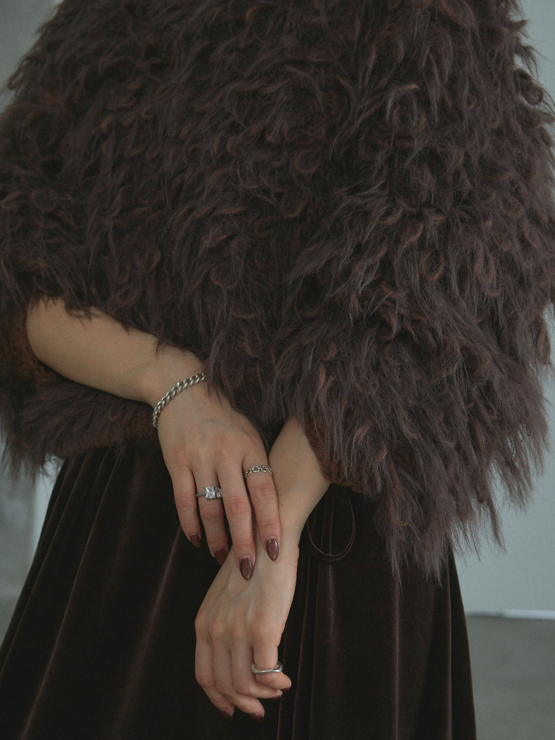 【Allure】[SET]ミックスシャギーループニットプルオーバー+ミックスシャギーループニットプルオーバー(2set)