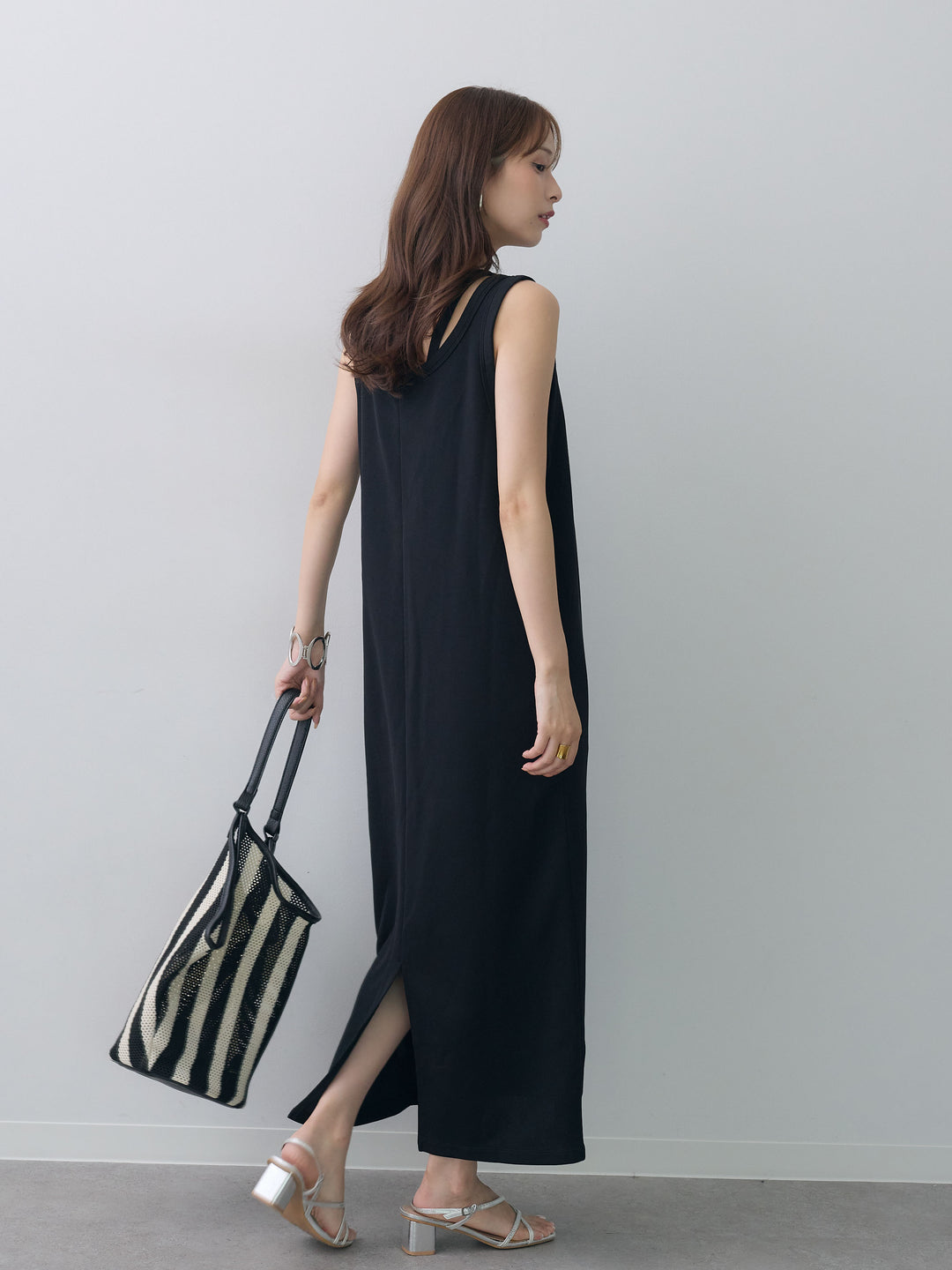 【套裝】雙面無袖連身裙和吊帶背心套裝（2套）+ 可選配件套裝（2套）