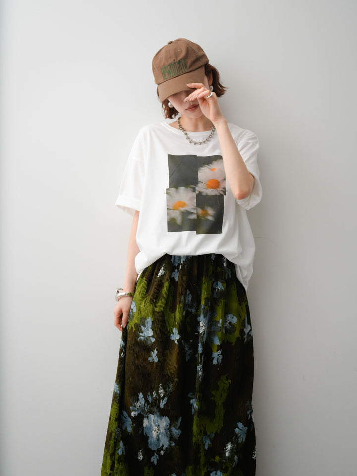 [SET]フラワーフォトTEE+フラワーフォトTEE(2set)