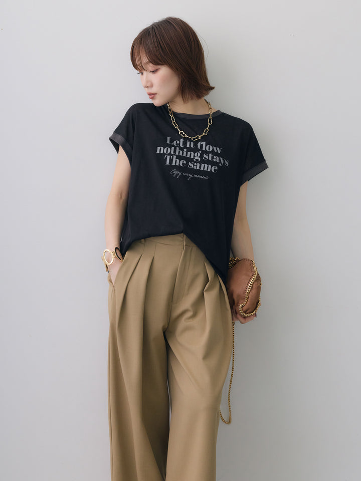 [SET]シアースラブバイカラーフレンチTEE+シアースラブバイカラーフレンチTEE(2set)