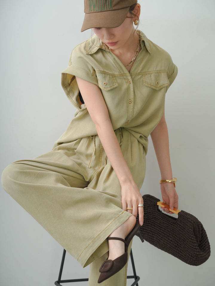 [予約]ヴィンテージウォッシュフレンチシャツ/beige