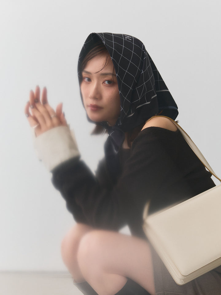 【Allure】[SET]シャツカフスフロントスリットニットプルオーバー+ノーカラーステッチデザインジャケット(2set)