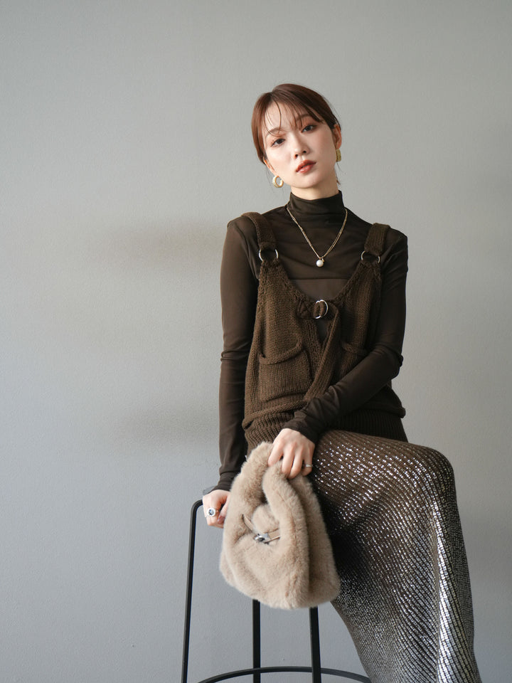 [予約]ニットビスチェ/coffeebrown
