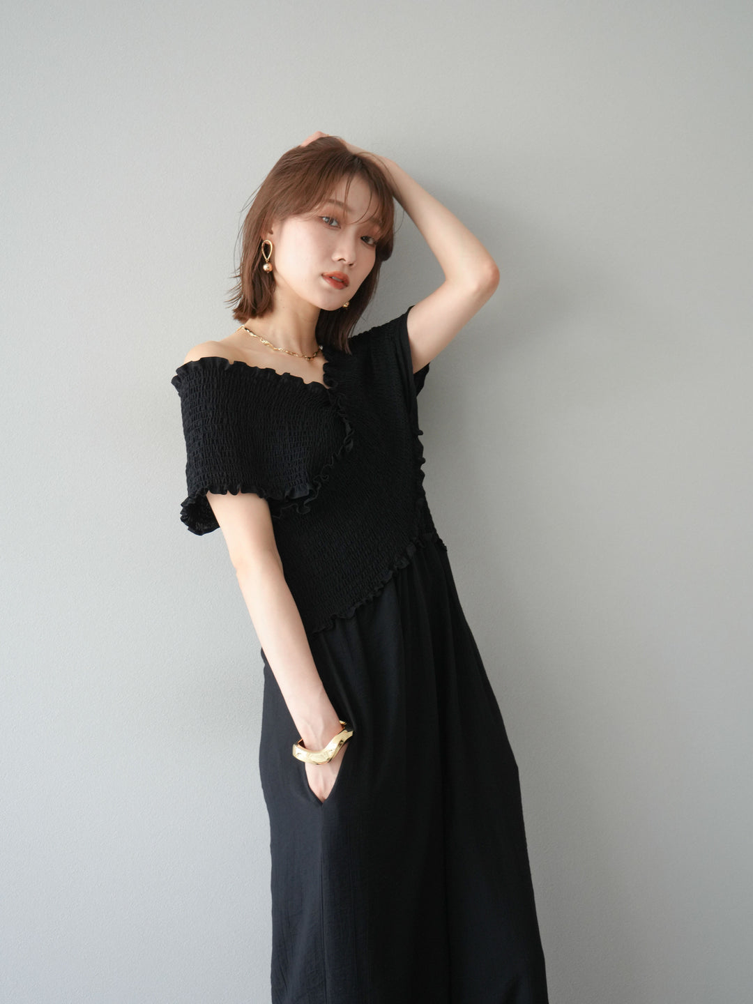 [SET]シャーリングクロスサロペット+シャーリングクロスサロペット(2set)