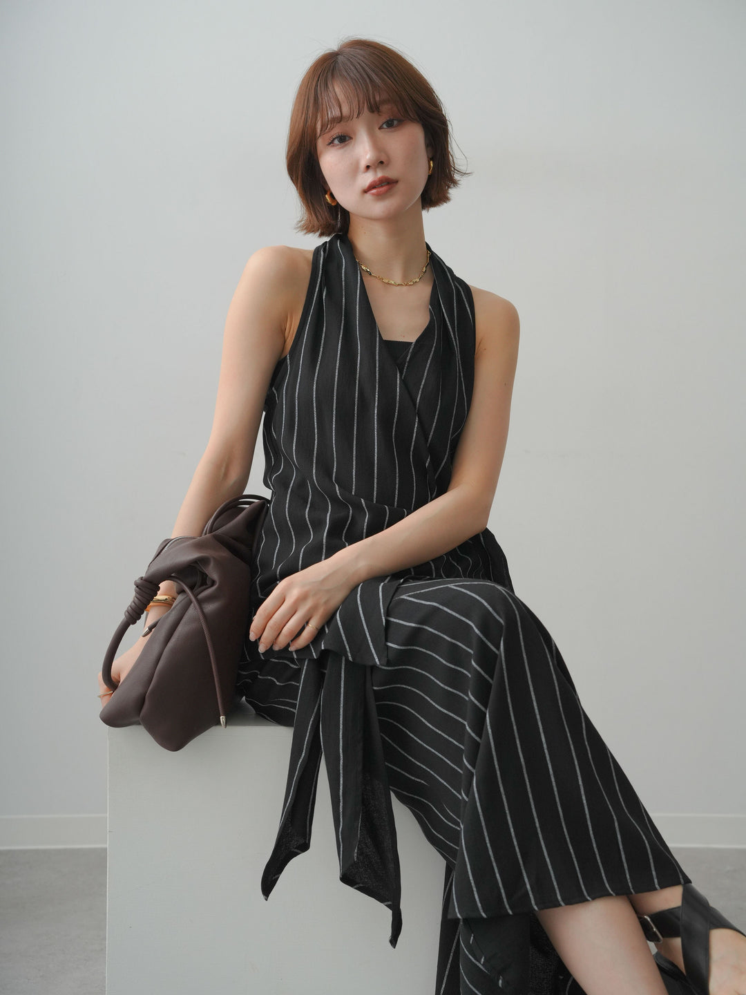 [SET]ストライプカシュクールジレ+ストライプカシュクールジレ(2set)