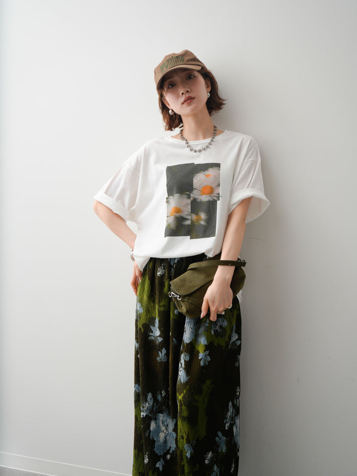 [SET]フラワーフォトTEE+フラワーフォトTEE(2set)