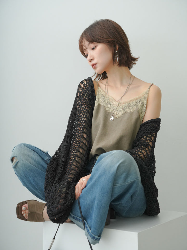 [SET]ミックスメッシュニットボレロ+ミックスメッシュニットボレロ(2set)