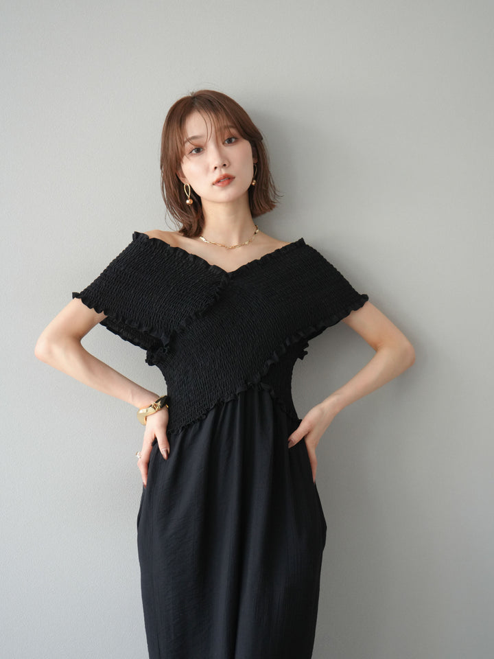 [SET]シャーリングクロスサロペット+シャーリングクロスサロペット(2set)