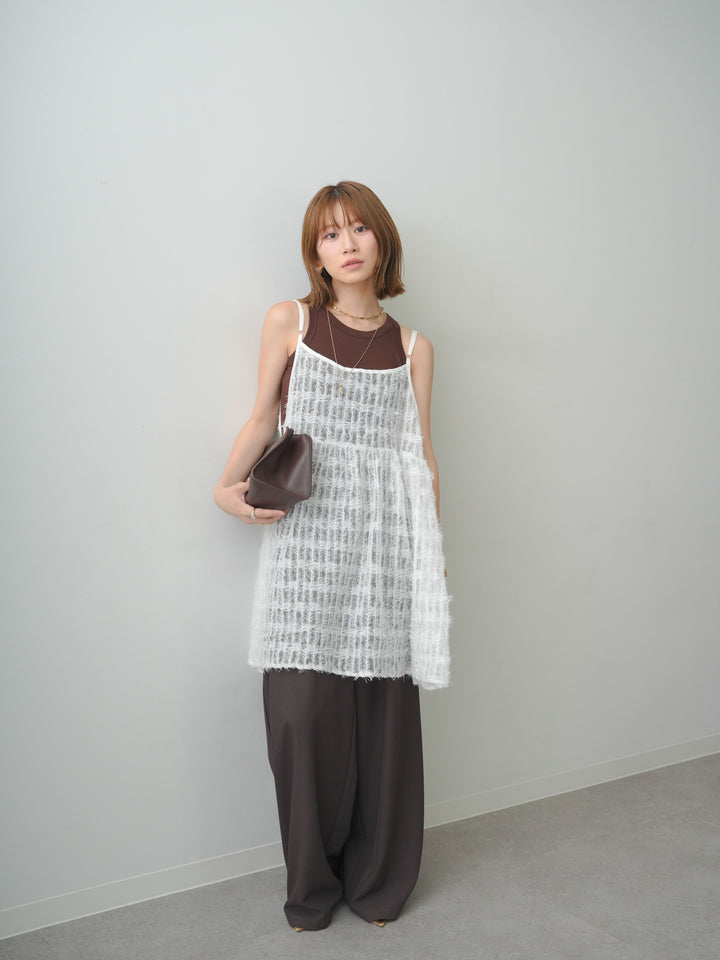 [予約]フェザージャガードキャミチュニック/white