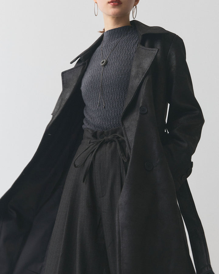 【Allure】[SET]デザインリブハーフニットトップス+デザインリブハーフニットトップス(2set)