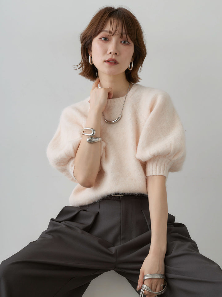 [SET]モヘアハーフプルオーバー+選べるアクセセット(2set)