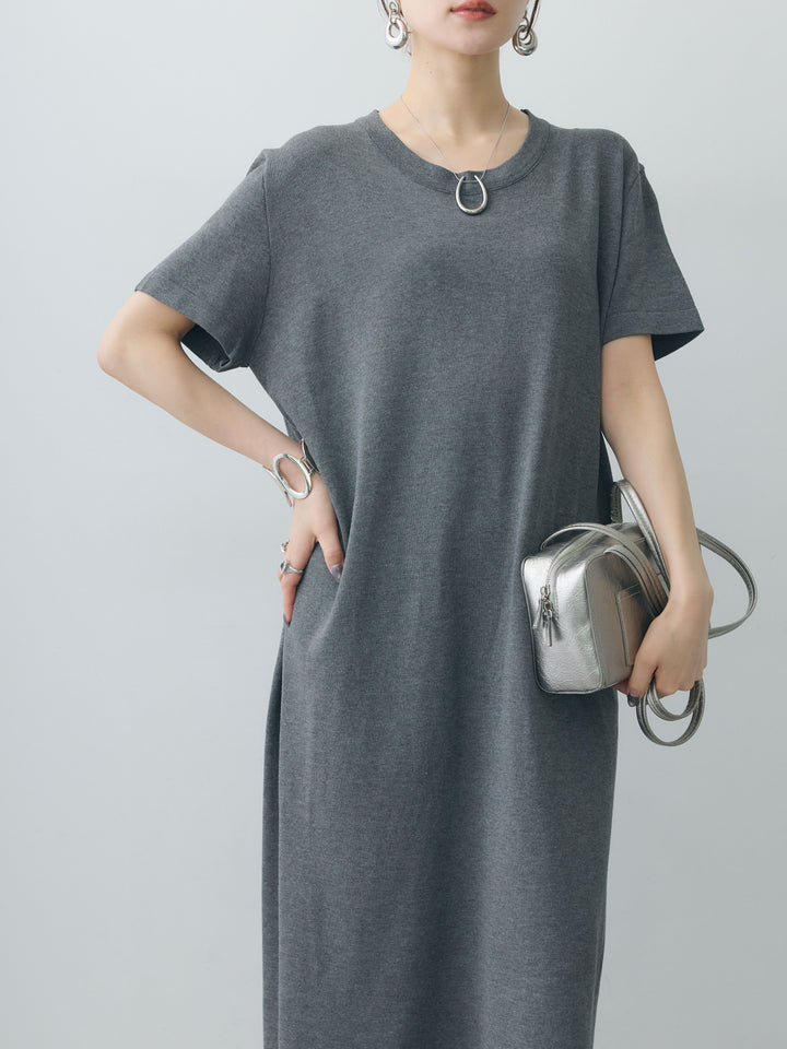 [SET]バックレースストレッチTEEワンピース+選べるアクセセット(2set)